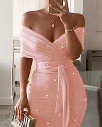 Chic Me Women S Clothing Dresses Bodycon Dresses 29 99 Off Shoulder Fashion Bodycon Dress