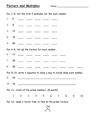 Multiples And Factors Pdf Factors And Multiples Math Worksheet Math Worksheets