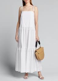 Rosetta Getty Cotton Tiered Ruffle Maxi Dress In 2020 Ruffled Maxi Dress Maxi Dress Minimalist Outfit