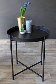 Dream Black Tray Table Metal Side Table Living Room Side Table Black Side Table