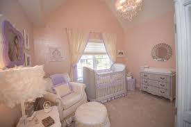 We painted the walls embellished blue by sherwin williams, which is a this bright and clean girls' room by lil' luna boasts beautiful turquoise walls and a rainbow of colorful accents. Lavender Princess Nursery Glitter Paint Wall Shabby Chic Style Nursery New York By Sherri Blum Jack And Jill Interiors Inc Houzz