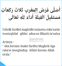 Niat Sholat 5 Waktu Sendirian Dan Berjamaah Koesrow