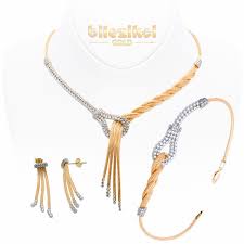 Favori Gold Hanimeli Dugun Altin Set Takimi Favori Tasli Altin Setler Taki Africa Taki Moda Taki