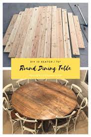 Put glue along the edges of the 2x8s and join them by fitting the tongues into the grooves. Diy 70 Round Dining Table Honey Built Home Diy Dining Diy Dining Table Large Round Dining Table