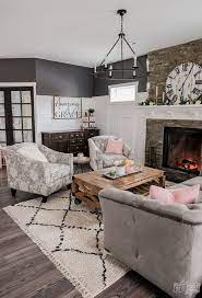 A Cozy Rustic Glam Living Room Makeover For Fall The Diy Mommy Rustic Glam Living Room Glam Living Room Farm House Living Room