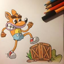 Crash Bandicoot In 20 S Cartoon Style What Do You Think Guys Cartoon Drawings Cartoon Styles Cartoon Art Styles