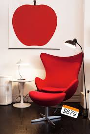 mlf arne jacobsen egg chair in red premium cashmere wool now only 679 at amazon com hand sewing adjustable tilt high densit red decor red chair egg chair