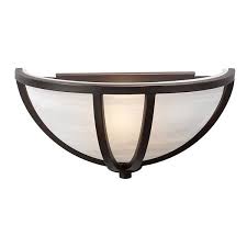 Modern Wall Sconces Wall Light In Oil Rubbed Bronze With Marbleized Glass Plc Lighting 14860 Orb