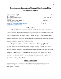 via sad and useless you may also like: Doc Freedom And Expression Through The Poems Of The Present Day Youths Geetha Prem And Joshua Gnana Raj P Academia Edu