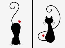 Add a long tail in whatever space you have available. Black And White Cats Canvas Pictures Tenstickers