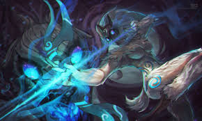 League of legends (abbreviated lol) is on the best and most played multiplayer online battle arena computer game developed and printed by riot games for microsoft. Wallpaper 3508x2108 Px Kindred League Of Legends 3508x2108 Wallup 662658 Hd Wallpapers Wallhere