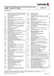 Der versicherer ist dafür verantwortlich, ihnen alle unterlagen vollständig auszuhändigen. Allgemeine Bedingungen Fur Die Kfz Versicherung Helvetia De