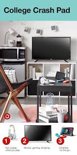 Have The Best College Hangout In Your Dorm With The Top Tech And Tons Of Seating Dorm Shopping Dorm Shopping List College Room