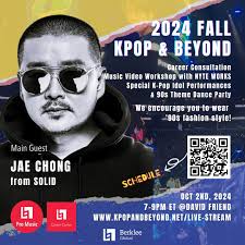 Next week: KPop and Beyond 2024 at Berklee! @soulraymusic (Dr. Ray Seol)  and the @Berkleepromusic welcome the incredible @iamjaechong from #Solid  for the 2024 Fall #kpop & Beyond sponsored by the CJ