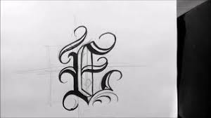 Practicando lettering de nombres para tatuar en abecedario chicano lettering. Letras Chicanas Abecedario