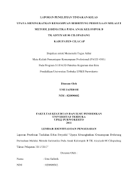 Guru merupakan orang yang paling tepat contoh penelitian tindakan kelas (muslich, 2010). Laporan Penelitian Tindakan Kelas