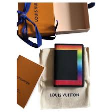 Buy, sell, empty your wardrobe on our website. Louis Vuitton Louis Vuitton Pocket Organiser Wallets Small Accessories Leather Black Ref 143927 Joli Closet