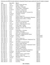 Show all leagues uefa champions league uefa europa league english premier league major league soccer german bundesliga italian serie a spanish primera división french ligue 1. Dylan Byers On Twitter Nbc Nbcsn Peacock Premier League Schedule For September Servicejournalism