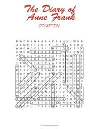 Diary Of Anne Frank Word Search Puzzle Worksheet Activity Anne Frank Vocabulary Words Anne