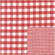 red mini check gingham kitchen/caf