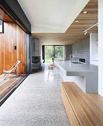 Modern kitchen design interior design kitchen modern design modern kitchens outdoor kitchens modern homes contemporary design modern art house terrazzo floors may be stained. House With Sculptured Kitchen Island Trendy Terrazzo Floors And Wooden Details Interiorzine