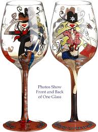 Bottom S Up 15 Ounce Wild Wild West Handpainted Wine Glass By Bottom S Up Price 19 99 Hand Painted Wine Glass Hand Painted Wine Glasses Wine Glass