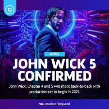 The film will be shot back to back with chapter 4 in early 2021. Facebook