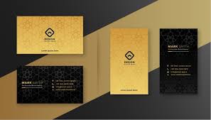 Black, gold, glitter, chic, elegant, shimmer, fashion, bold, strong. Free Vector Black And Gold Business Card
