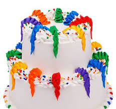 Baskin Robbins Celebration Tiered Cake Rainbow Cake Tiered Cakes Baskin Robbins