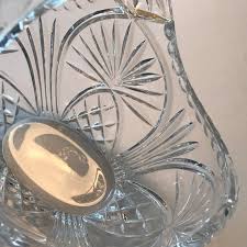 This is 5 3/4 in diameter across the rim, 6 1/2 tall (6 d. Vintage Crystal Basket With Cut Pineapple Motif Chairish