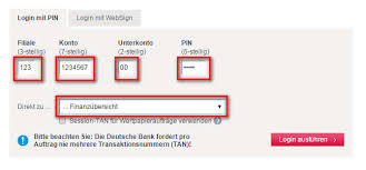 You can also schedule repetitive periodic payments with one single instruction. Deutsche Bank Login Login Seite