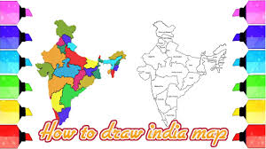 India Map Drawing How To Draw India Map Easily Map Of India With States