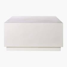 Concrete coffee tables is the answer. Cb2 Matter Ivory Cement Rectangle Coffee Table Lazysuzy