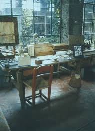 The Artist S Studio Blue House Artist Studio Workspace Studio Studio Space