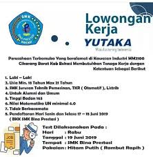 Maybe you would like to learn more about one of these? Lowongan Kerja Yutaka Juni 2019 Loker Di Bekasi Mm2100 Lokernetid