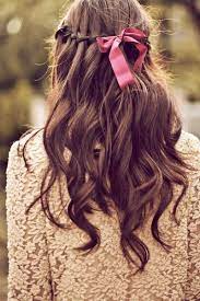 12 Pretty Hairstyles With Ribbons Pretty Designs Long Hair Styles Ribbon Hairstyle Hair Styles