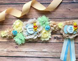 Winnie The Pooh Baby Shower Sash Photo Prop Maternity Etsy Baby Shower Sash Winnie The Pooh Baby Shower Sash Pooh Baby Shower