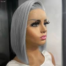 Pre Bleached Knots Silver Grey Middle Part HD Lace Closure