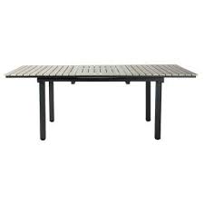 Gartentisch Aus Plastik In Holzoptik Und Aluminium B 213 Cm Grau Escale Gartentisch Gartenmobel Terrassen Stuhle
