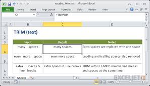 How To Use The Excel Trim Function Exceljet
