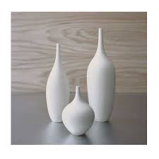Trio Of Pure White Ceramic Bottle Vases In Modern Matte White Vessel Bud Vase By Sara Paloma Pottery White Vas Ceramic Bottle White Ceramic Vases Ceramic Vase