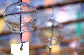 正寿院のメダカや小さな川魚の風鈴 風鈴 夏 京都 写真