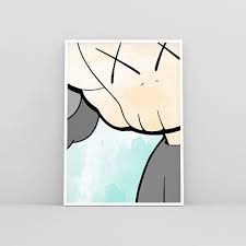 Kaws Art Print Kaws Kaw Kaws Poster Kaws Print Watercolor Kaws Wall Art Art Decor Kaws Kaws Toys Kaws Pastel Kaws I Kaws Painting Art Prints Wall Art
