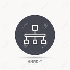 Hierarchy Icon Organization Chart Sign Database Symbol Round