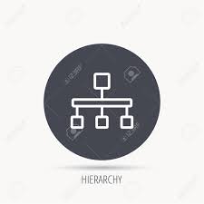 Hierarchy Icon Organization Chart Sign Database Symbol Round