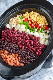 Slow Cooker Three Bean Chili Video Recipe Whole Food Recipes Healthy Recipes Bean Chili Recipe