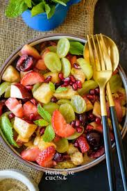 Fruit Chaat Street Food with mixed fresh fruits and chaat masala