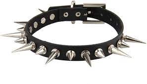 Amazon.com: Bystar Unisex Genuine Leather Punk Rock Gothic Spikes Rivets  Choker Collar Necklace: Clothing, Shoes & Jewelry