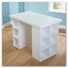 Sewing Table Counter Height Craft Office Home Shelf Storage White Or Espresso Simpleliving Crafttable Craft Shelves Craft Table Craft Room Design