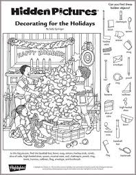 Highlights In The Classroom Highlights For Children Hidden Pictures Hidden Picture Puzzles Christmas Worksheets
